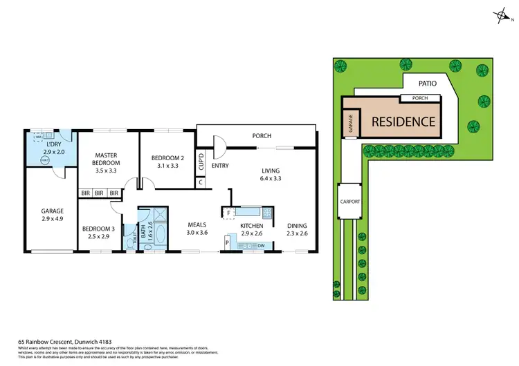 Floorplan of Homely house listing, 65 Rainbow Crescent, Dunwich QLD 4183