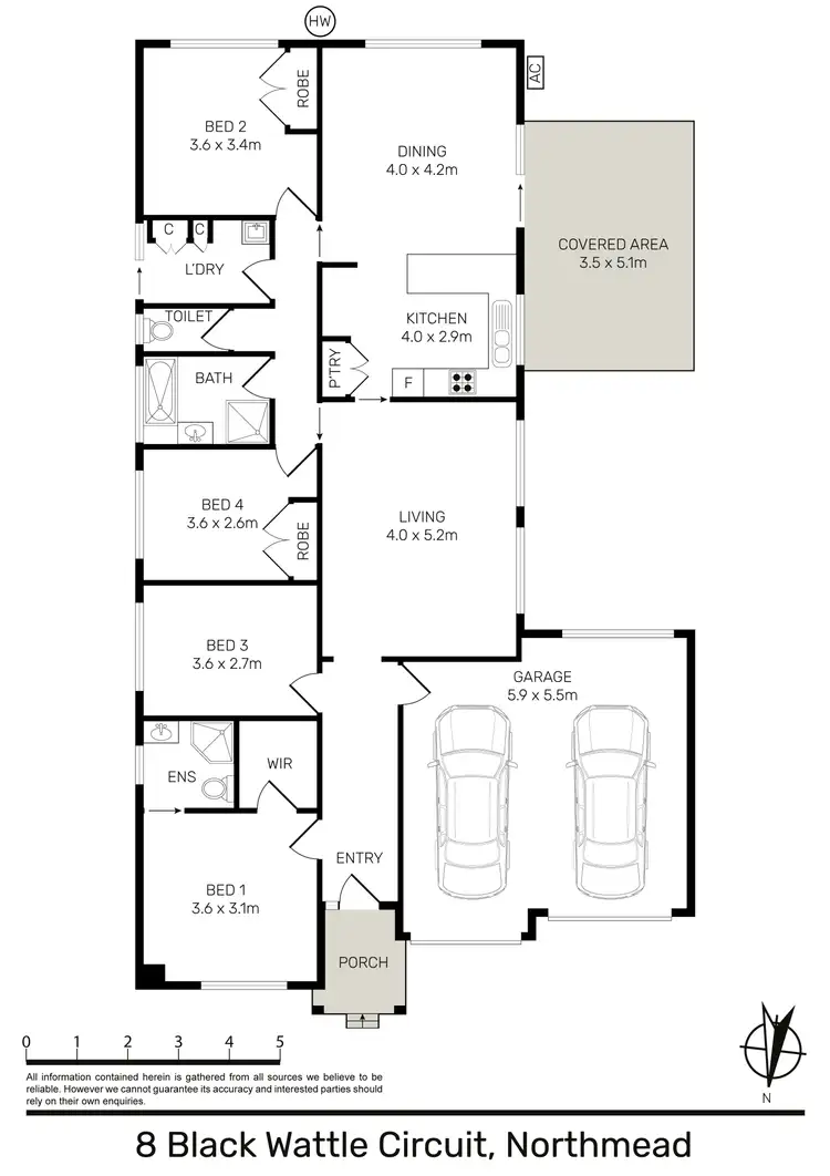 Floorplan of Homely house listing, 8 Blackwattle Circuit, Northmead NSW 2152