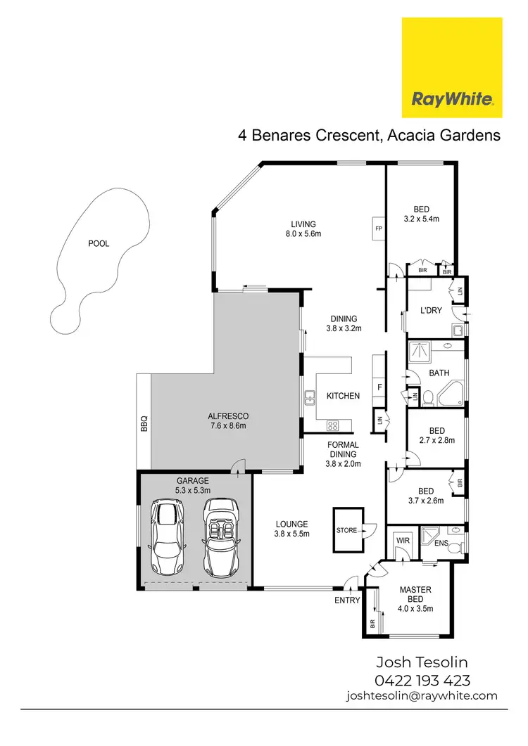 Floorplan of Homely house listing, 4 Benares Crescent, Acacia Gardens NSW 2763
