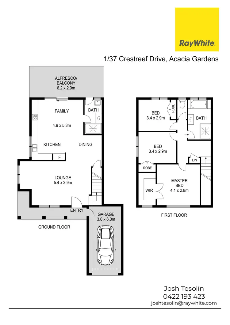 Floorplan of Homely semi-detached listing, 37A Crestreef Drive, Acacia Gardens NSW 2763