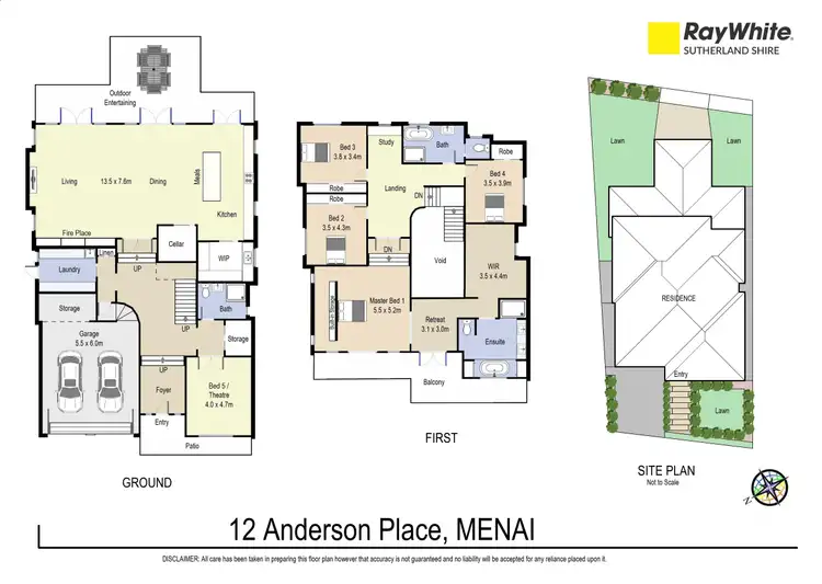 Floorplan of Homely house listing, 12 Anderson Place, Menai NSW 2234