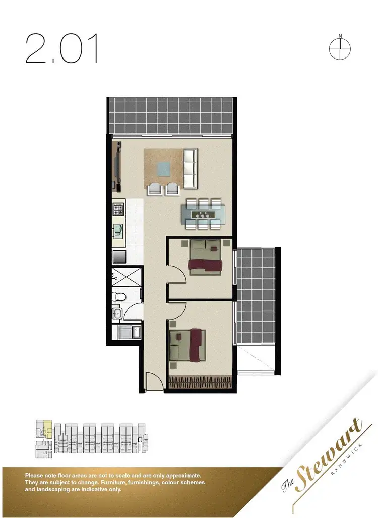 Floorplan of Homely apartment listing, 201/1-7 Waratah Avenue, Randwick NSW 2031