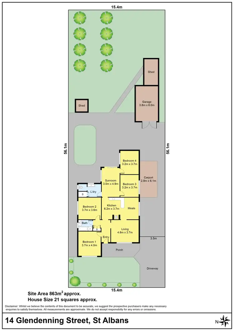 Floorplan of Homely house listing, 14 Glendenning Street, St Albans VIC 3021