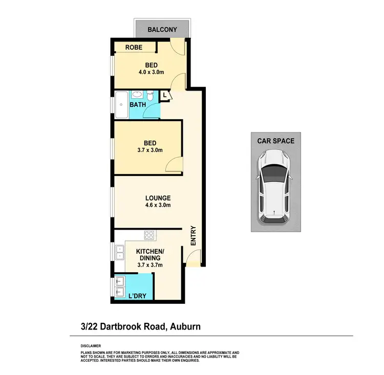 Floorplan of Homely unit listing, 3/22-24 Dartbrook Road, Auburn NSW 2144