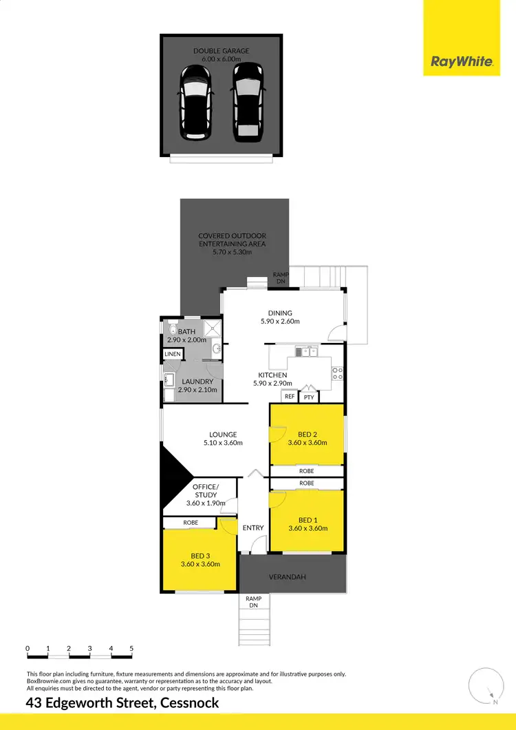 Floorplan of Homely house listing, 43 Edgeworth Street, Cessnock NSW 2325