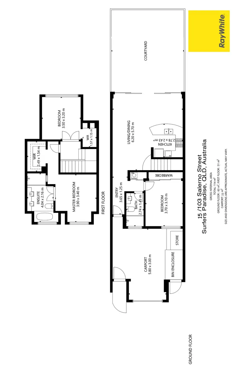 Floorplan of Homely villa listing, 15/103 Salerno Street, Surfers Paradise QLD 4217