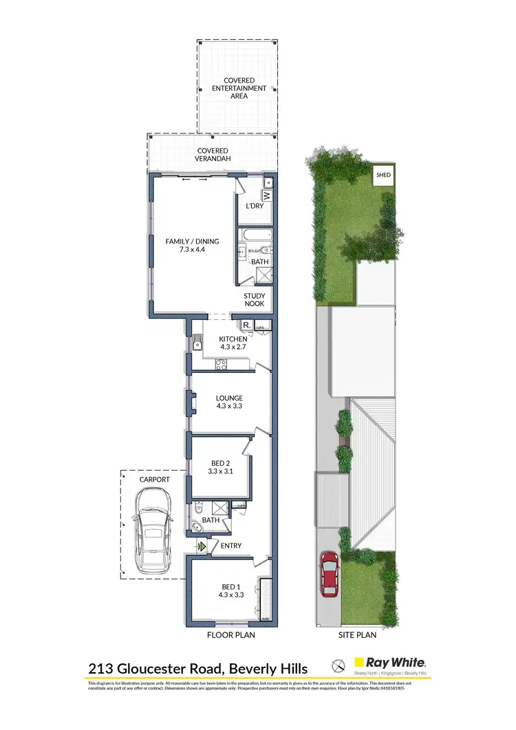 Floorplan of Homely house listing, 213 Gloucester Road, Beverly Hills NSW 2209