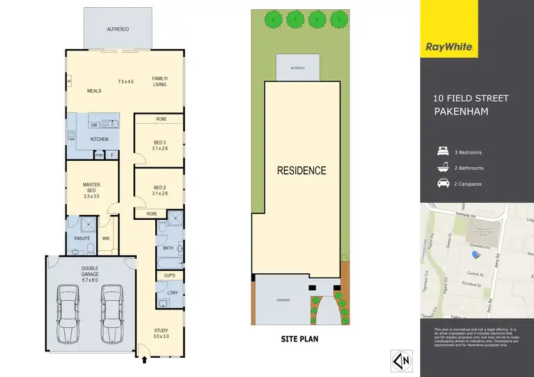 Floorplan of Homely house listing, 10 Field Street, Pakenham VIC 3810