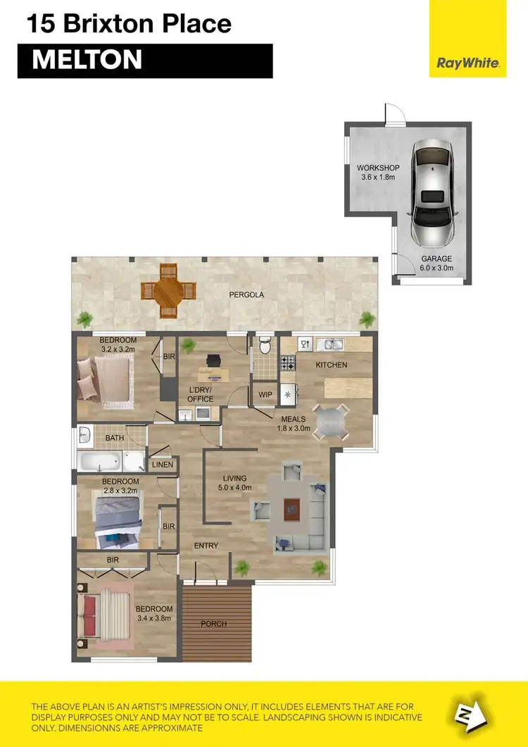 Floorplan of Homely house listing, 15 Brixton Place, Melton VIC 3337