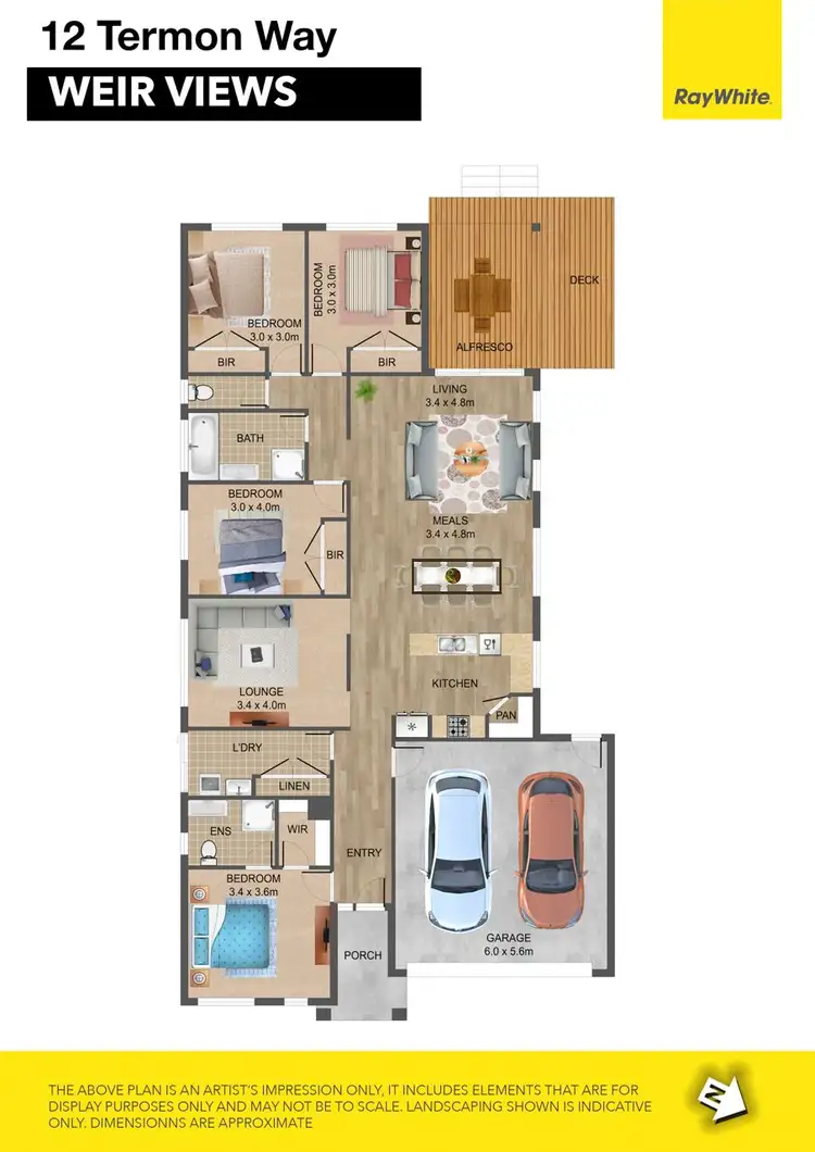 Floorplan of Homely house listing, 12 Termon Way, Weir Views VIC 3338