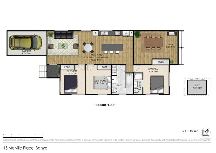 Floorplan of Homely house listing, 15 Melville Place, Banyo QLD 4014
