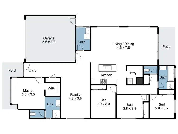 Floorplan of Homely house listing, 86 Kilfeera Road, Benalla VIC 3672