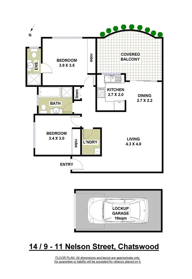 Floorplan of Homely unit listing, 14/9-11 Nelson Street, Chatswood NSW 2067