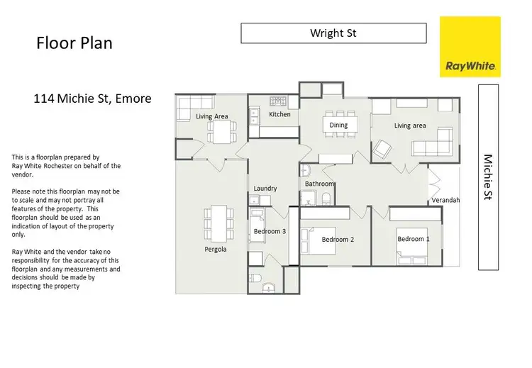Floorplan of Homely house listing, 114 Michie Street, Elmore VIC 3558
