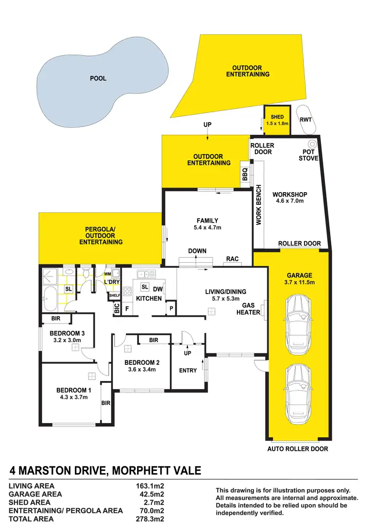 Floorplan of Homely house listing, 4 Marston Drive, Morphett Vale SA 5162