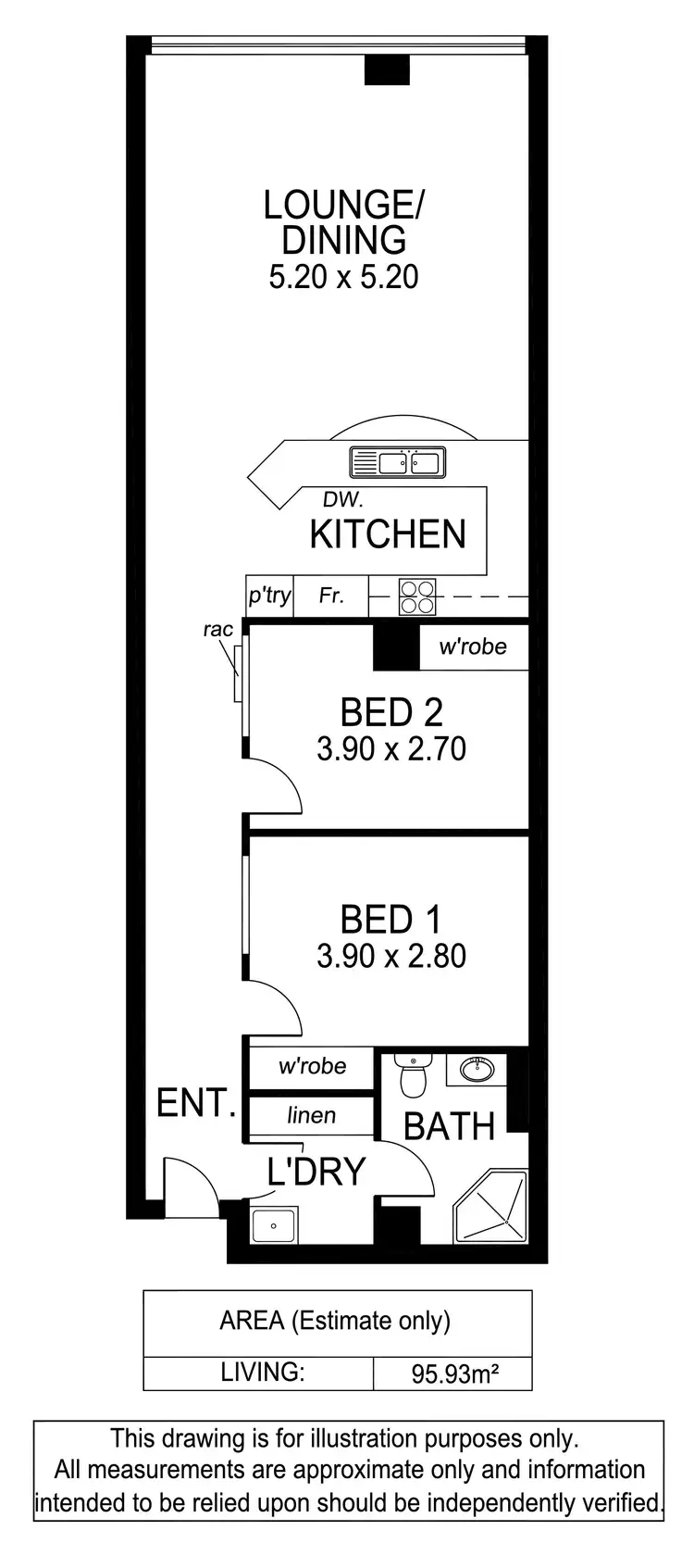 Floorplan of Homely apartment listing, 309/191 Greenhill Road, Parkside SA 5063