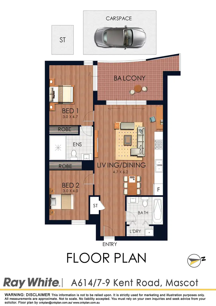Floorplan of Homely apartment listing, 614A/7-9 Kent Road, Mascot NSW 2020