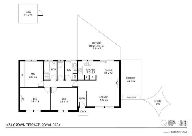 Floorplan of Homely house listing, 1/54 Crown Terrace, Royal Park SA 5014