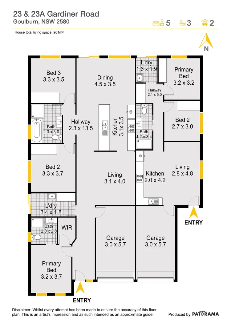 Floorplan of Homely house listing, 23 & 23a Gardiner Road, Goulburn NSW 2580