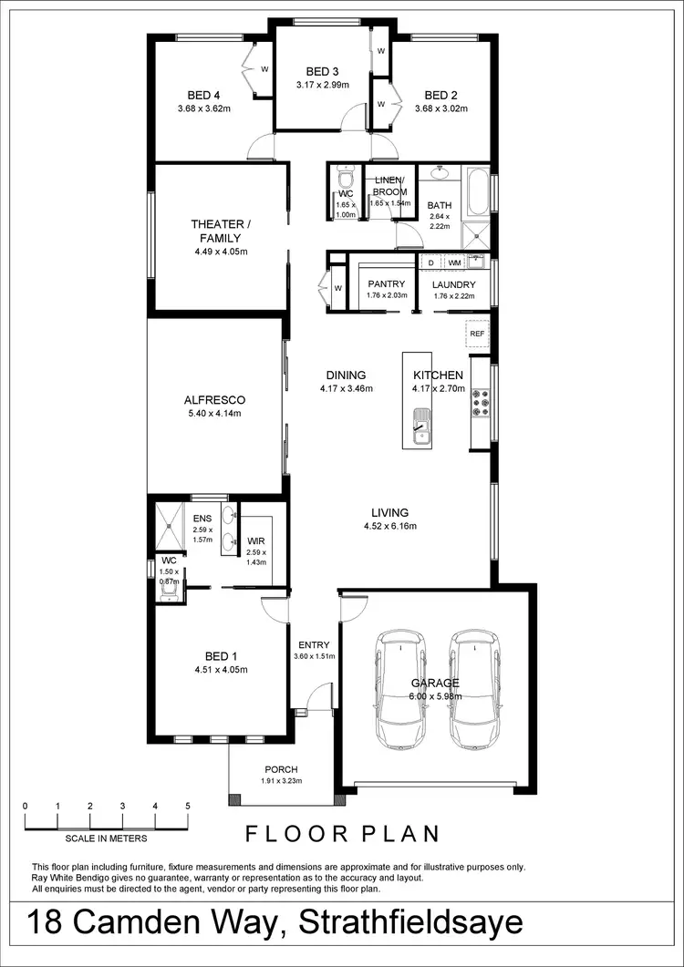 Floorplan of Homely house listing, 18 Camden Way, Strathfieldsaye VIC 3551