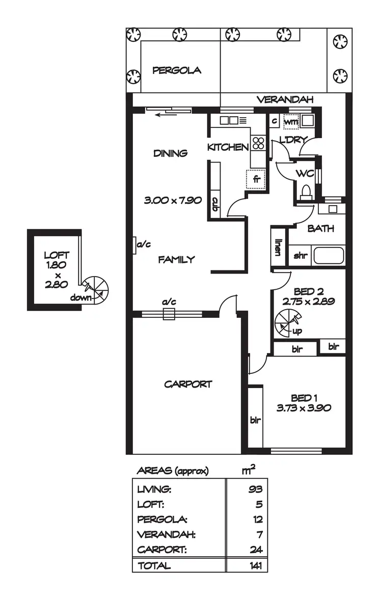 Floorplan of Homely unit listing, 2/83 OG Road, Klemzig SA 5087