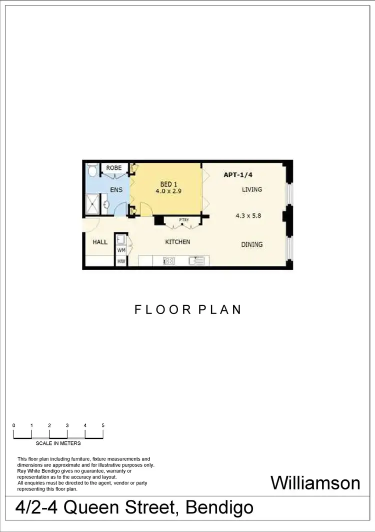 Floorplan of Homely apartment listing, 4/2-4 Queen Street, Bendigo VIC 3550