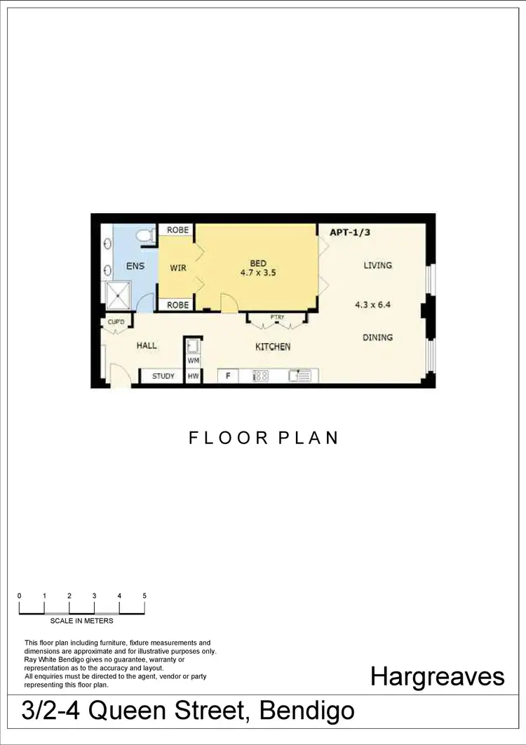 Floorplan of Homely apartment listing, 3/2-4 Queen Street, Bendigo VIC 3550