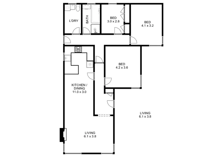 Floorplan of Homely house listing, 23 Tulip Street, Violet Town VIC 3669