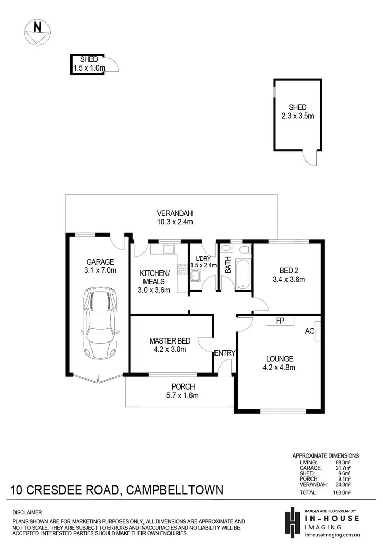 Floorplan of Homely house listing, 10 Cresdee Road, Campbelltown SA 5074