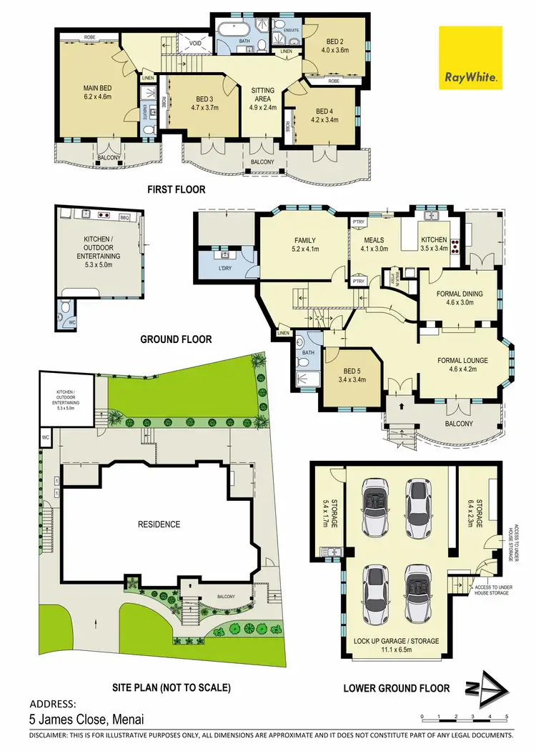 Floorplan of Homely house listing, 5 James Close, Menai NSW 2234