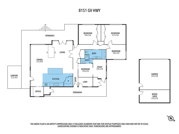 Floorplan of Homely rural property listing, 8151 G V Highway, Trawool VIC 3660
