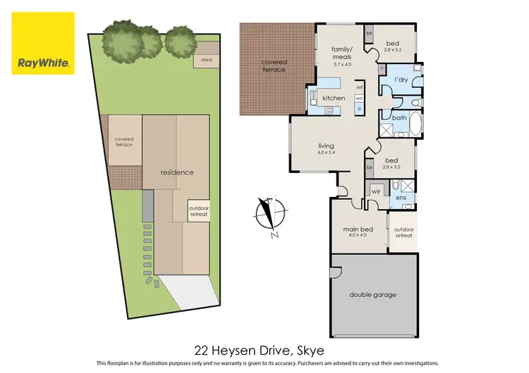 Floorplan of Homely house listing, 22 Heysen Drive, Skye VIC 3977
