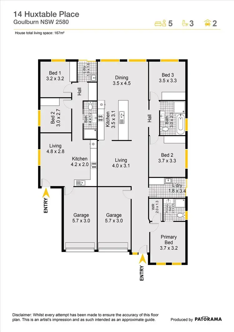 Floorplan of Homely house listing, 14 & 14A Huxtable Place, Goulburn NSW 2580
