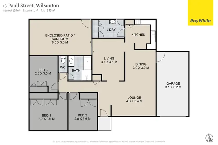Floorplan of Homely house listing, 13 Paull Street, Wilsonton QLD 4350