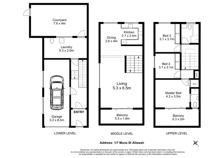 Floorplan of Homely townhouse listing, 1/7 Mona Street, Allawah NSW 2218