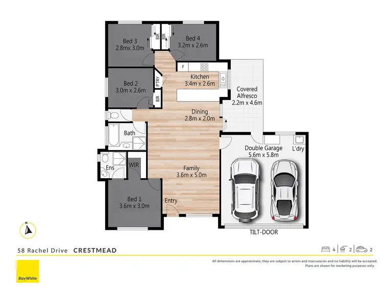 Floorplan of Homely house listing, 58 Rachel Drive, Crestmead QLD 4132