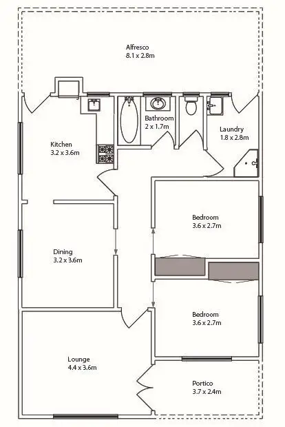 Floorplan of Homely house listing, 27 Watkin Street, Robinvale VIC 3549