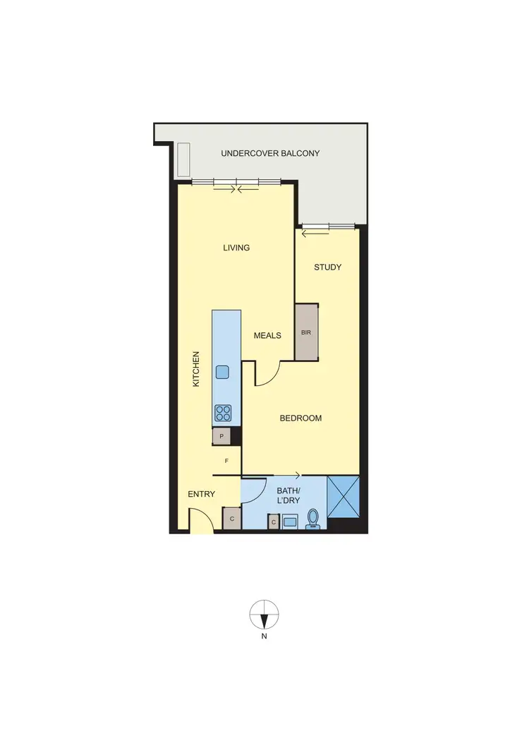 Floorplan of Homely apartment listing, 705/5 Olive York Way, Brunswick West VIC 3055