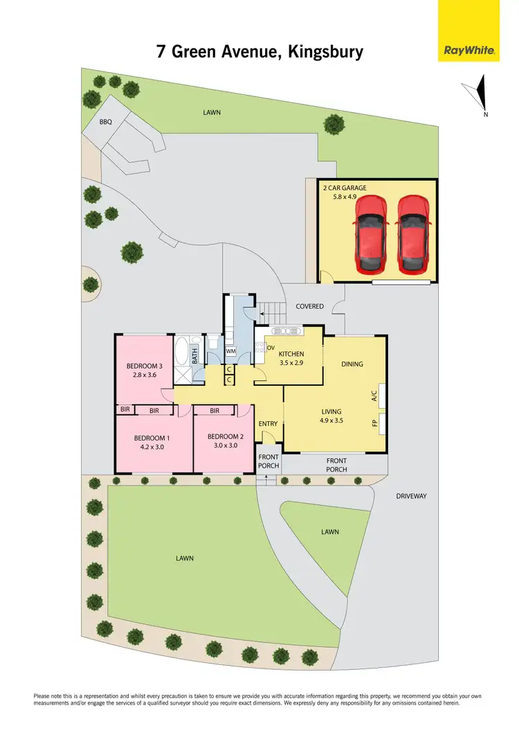 Floorplan of Homely house listing, 7 Green Avenue, Kingsbury VIC 3083