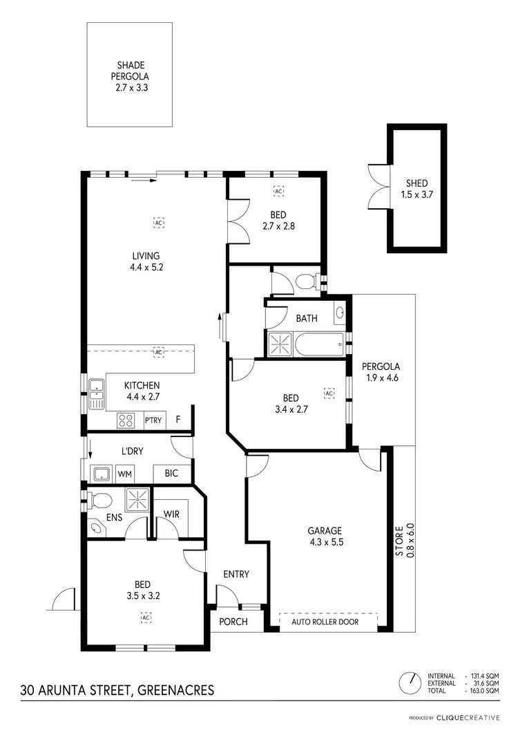 Floorplan of Homely house listing, 30 Arunta Street, Greenacres SA 5086