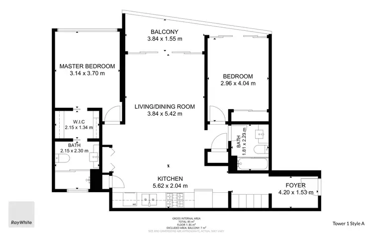 Floorplan of Homely apartment listing, 1381/56 Scarborough Street, Southport QLD 4215