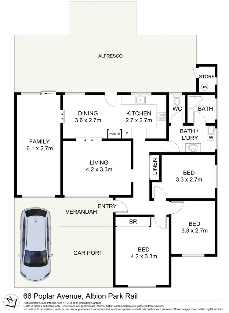 Floorplan of Homely house listing, 66 Poplar Avenue, Albion Park Rail NSW 2527