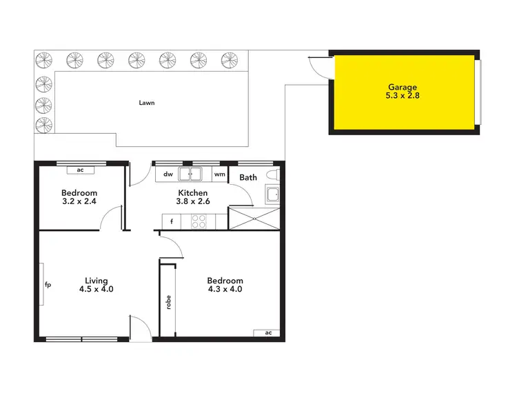 Floorplan of Homely unit listing, 2/60 Anzac Highway (Facing Berkley Avenue), Everard Park SA 5035