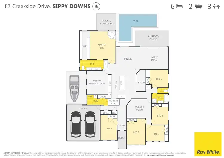 Floorplan of Homely house listing, 87 Creekside Drive, Sippy Downs QLD 4556