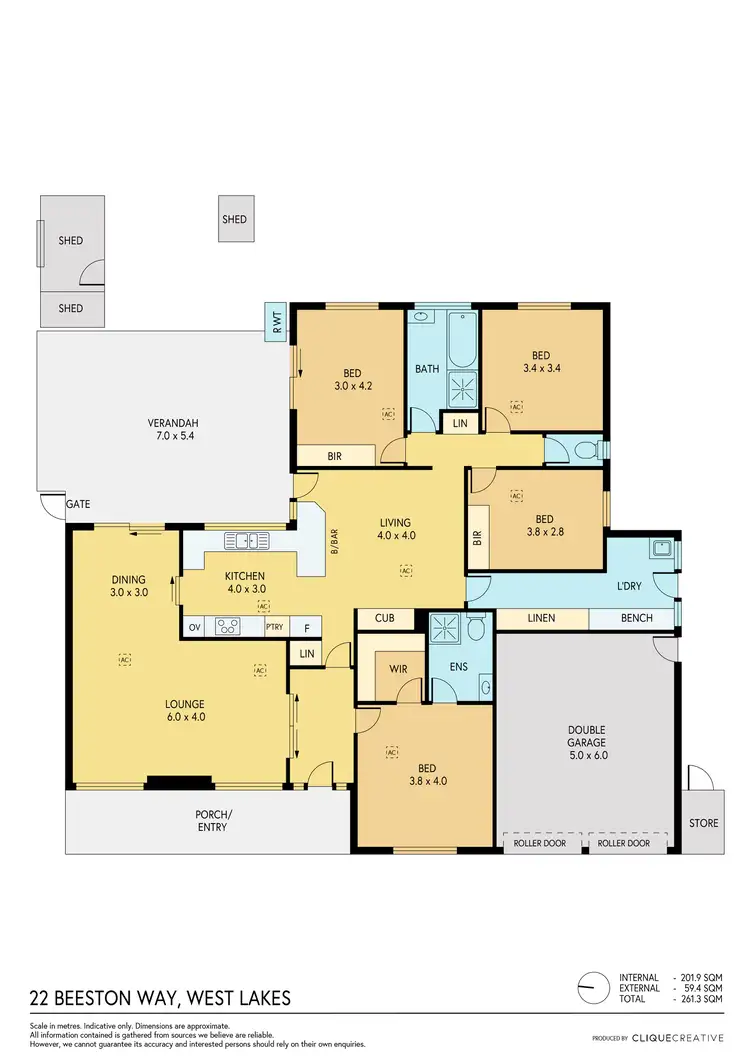 Floorplan of Homely house listing, 22 Beeston Way, West Lakes SA 5021