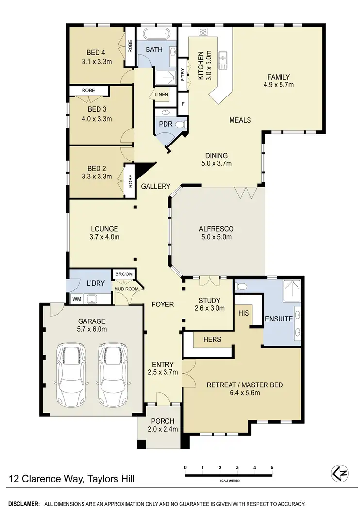 Floorplan of Homely house listing, 12 Clarence Way, Taylors Hill VIC 3037