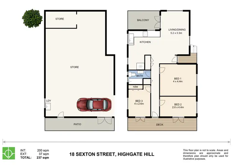 Floorplan of Homely house listing, 18 Sexton Street, Highgate Hill QLD 4101