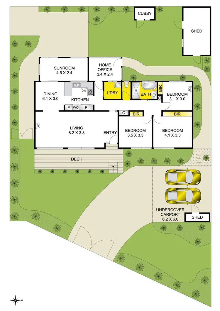 Floorplan of Homely house listing, 90 Belle Vue Avenue, Highton VIC 3216