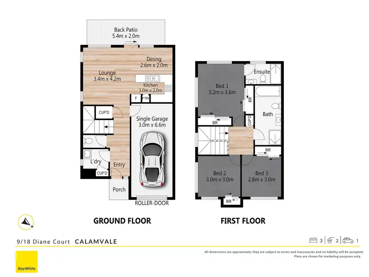 Floorplan of Homely townhouse listing, 9/18 Diane Court, Calamvale QLD 4116
