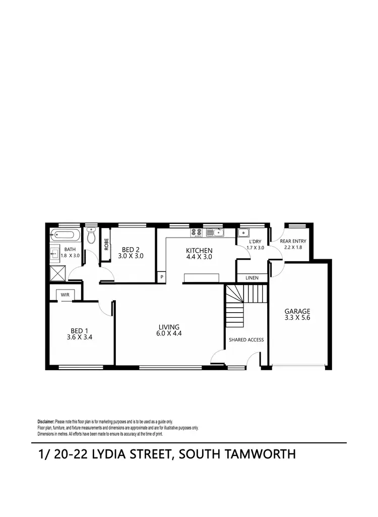 Floorplan of Homely house listing, 1/20-22 Lydia Street, Tamworth NSW 2340
